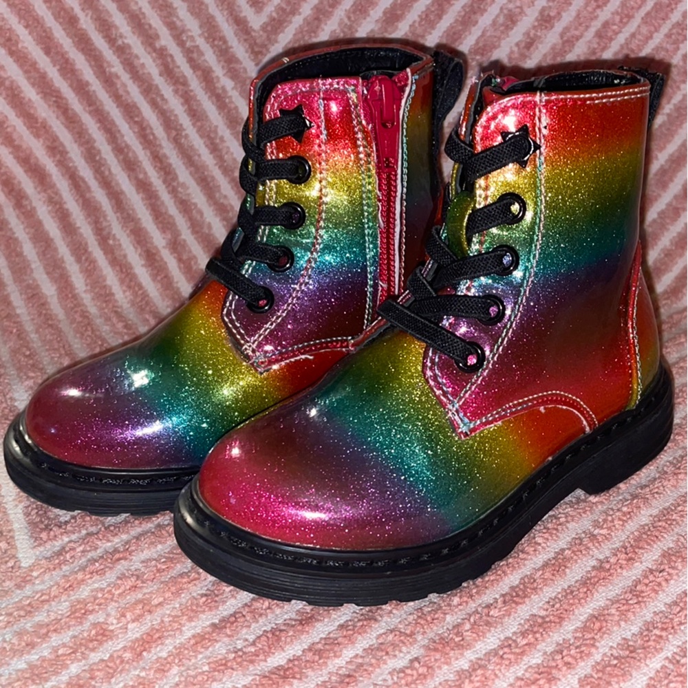 Jumping Beans Rainbow Combat Boots